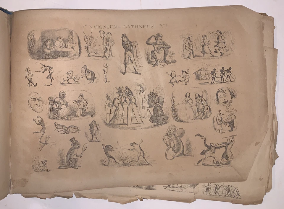 c.1830, OMNIUM GATHERUM, by HENRY HEATH, ILLUSTRATED, CARTOONS, FOLIO, POLITICS - Image 2 of 4