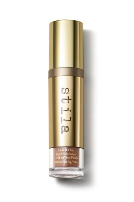 Stila Hide & Chic Fluid Liquid Foundation Makeup Full Size 1 oz Shade Tan/Deep 4