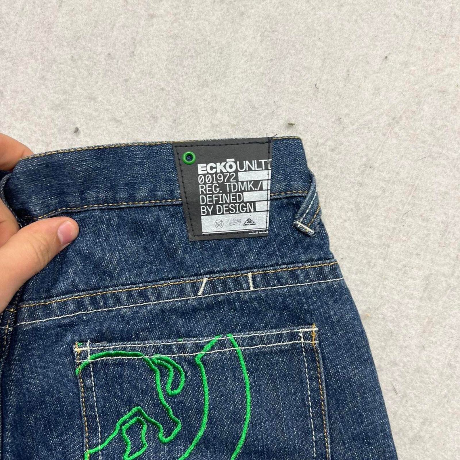 VINTAGE Y2K ECKO UNLIMITED BASIC EMBROIDERED BAGG… - image 3