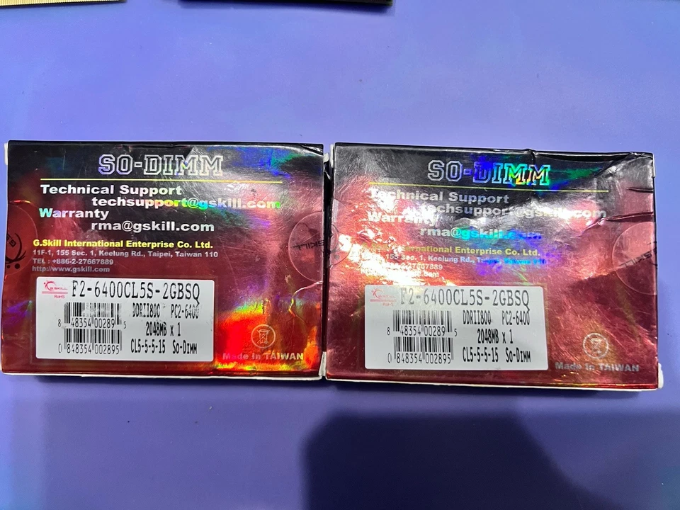 Memoria para portátil G.Skill 4 GB (2 GB x 2) DDR2-800 mhz PC2-6400 F2-6400CL5D-4GBSQ SODIMM Foto 4 de 4