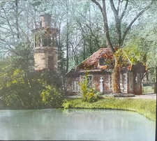 Hameau De Marie Antoinette, Versailles Palace, France, Magic Lantern Glass Slide