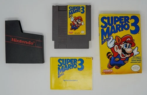 Super Mario Bros 3 Left Bros COMPLETE CIB (Game Box Manual) Nintendo NES