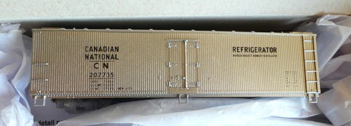 Kit refrigerador de madera Accurail HO #81801/40' -- Canadian National #207735 (gris) | Zustand: New