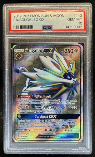 2017 Pokemon SM Solgaleo GX Full Art #143/149 PSA 10 GEM MINT
