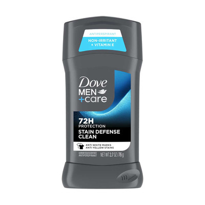 Dove Men+Care Antiperspirant Deodorant, Stain Defense Clean, 2.7 oz