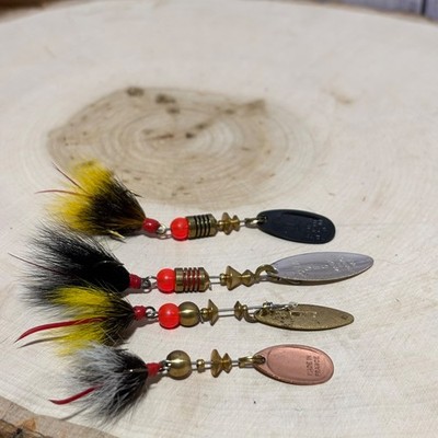 Lot Of 4 Vintage Mepps Aglia Inline Spinner Fishing Lures Made In France