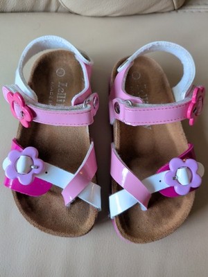Lelli Kelly Sandalen Leder Lack Rosa pink Lila Weiß 26. 