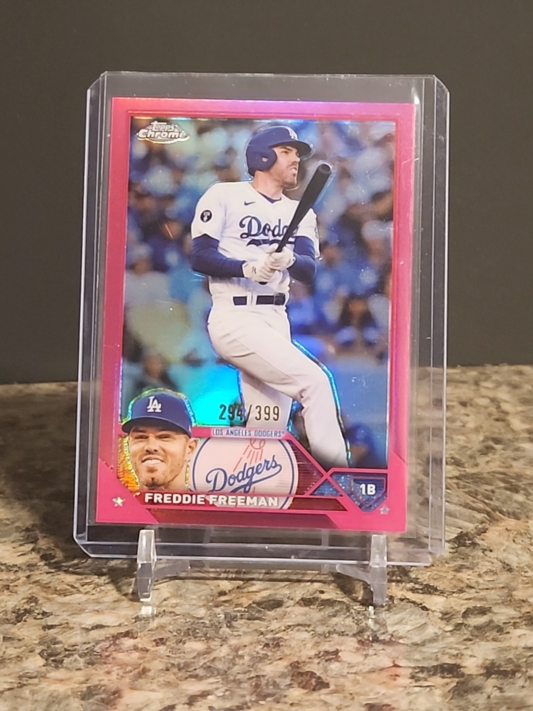 2023 Topps Chrome Freddie Freeman #5 Magenta Refractor /399 LA Dodgers