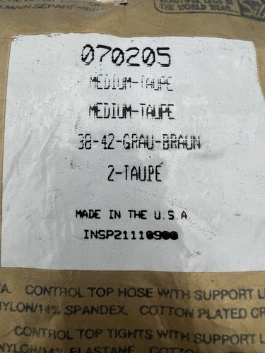 NEW Vintage Silkies Control Top Hose w/Support Legs Medium Taupe 070205 USA - Picture 6 of 10