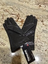 Soft Leather Gloves with Tinsulate 3M Lining Black Women's M/L NEW with Tags
