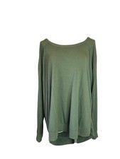 Torrid Olive Lattice Long Sleeve Sweatshirt Green Knit Size 3 3X Warm
