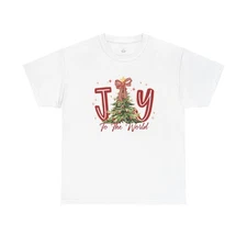 JOY Christmas Tree Tee | Joy to the World Holiday Shirt