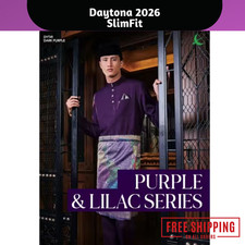 Elrah Exclusive 2026 SlimFit Baju Melayu Traditional Malay Attire Free Sampin