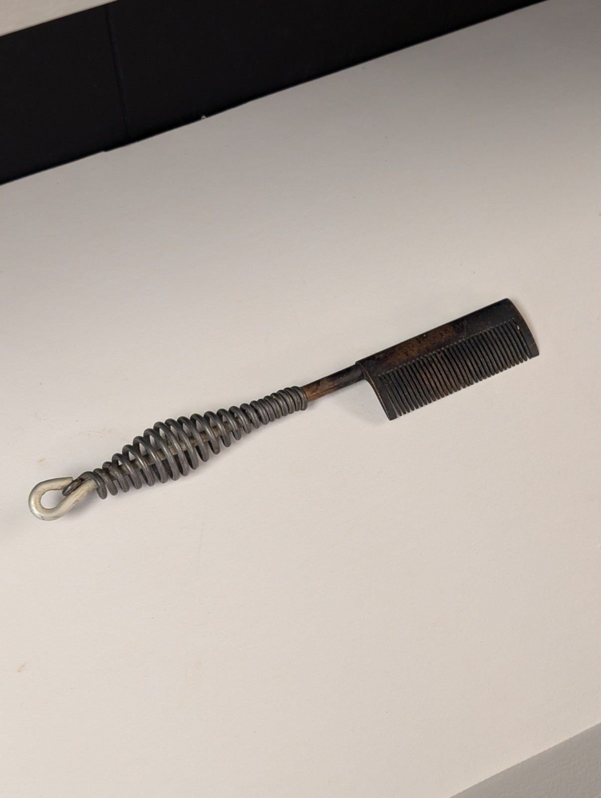 Vintage Kentucky Maid Brass Hair Straightener Pressing Hot Comb Metal Handle