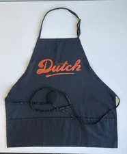 Dutch Bros Coffee Full Size Black Apron With Pockets Orange Logo New In Package