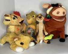 Disney The Lion King Plush Lot Of 6 Kion, Timon, Rafiki, Pumba, VTG Baby Simba 