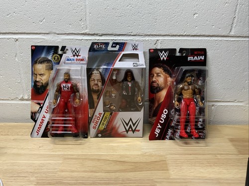 WWE Bloodline Action Figuren Lot Set (3) - Jey Uso Jimmy Uso & Solo Sikoa