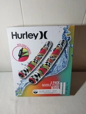 Hurley 2 Pack Swim Noodle Float With Grab Handles Kids NEW Inflatable 