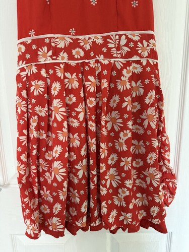 Orange Floral Dress From Yumi Size 12 - Picture 2 of 6
