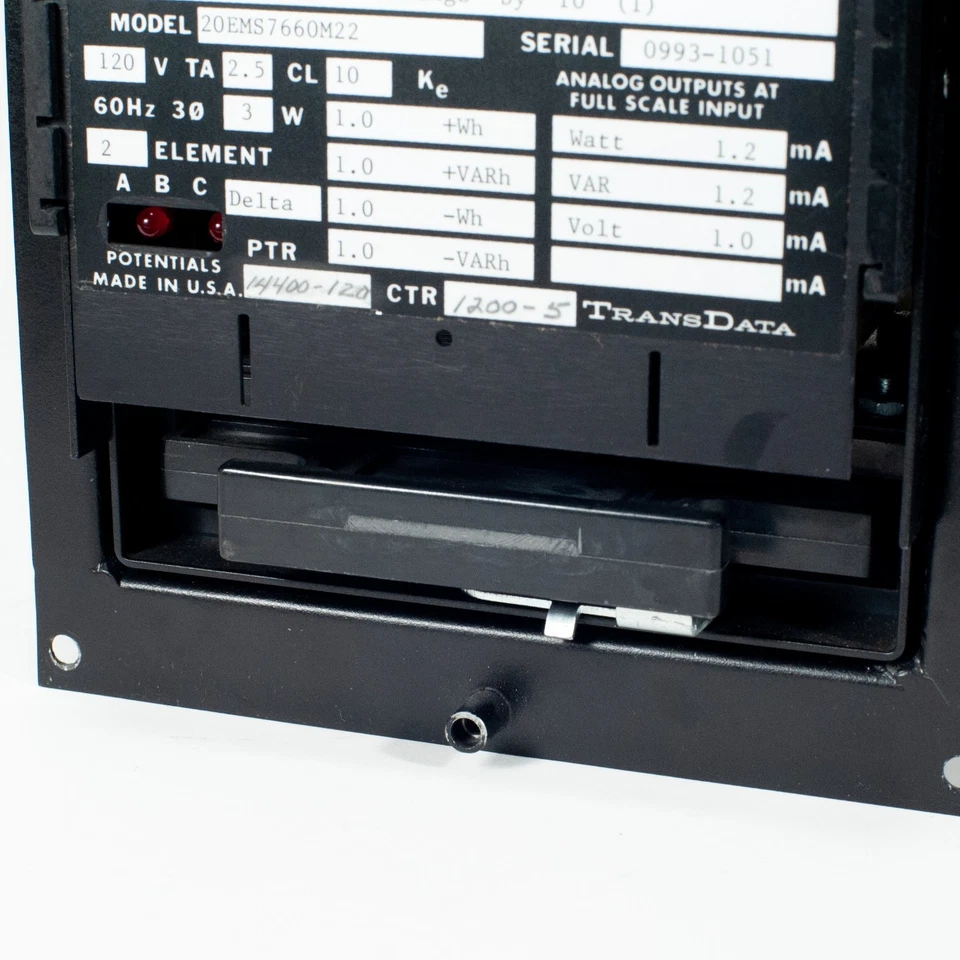 TRANSDATA 20EMS7660M22 Power Meter 120v / 60Hz - Untested but 100% guaranteed - Image 4 of 4