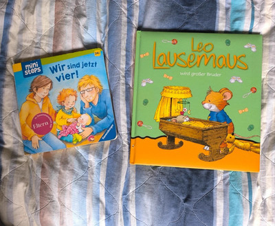 2 Kinderbücher gebunden Deutsch: Wir sind jetzt vier! & Leo Lausemaus Bruder
