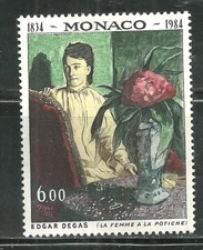 MONACO 1447 MNH LA FEMME A LA POTICHE BY DEGAS SCV 5.00