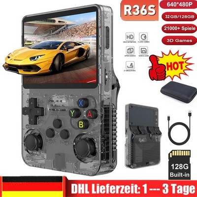 R36s Retro Handheld-Konsole 3,5'' Display, 15.000 Spiele vorinstalliert - Linux