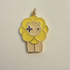 LV Zipper Pull Upcycled Charm Pendant Repurposed Gold Tone Vivienne Vivi