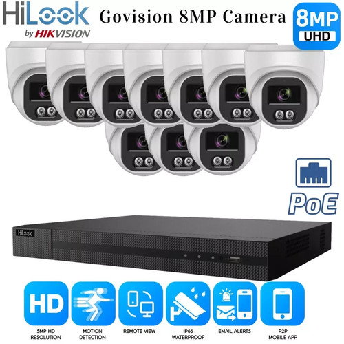 HIKVISION COLORVU POE CCTV SYSTEM IP UHD 8MP NVR 4K 8MP COLORVU AUDIO CAMERA KIT - Picture 22 of 43