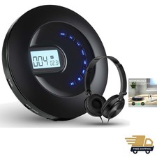 Durable Portable CD Player with Headphones  5 Sound Presets for Car Adventures