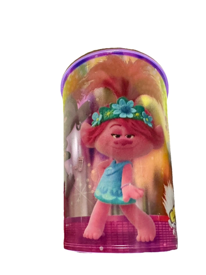 Trolls World Tour Design Metallic Plastic Favor, Taza, 16 OZ Multicolor 6 Piezas Foto 4 de 4