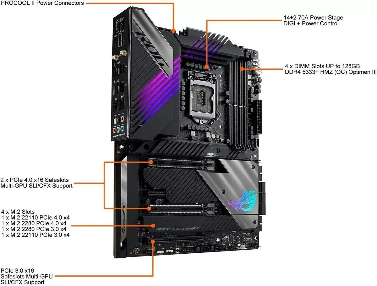 ASUS ROG Maximus XIII Hero (WiFi 6E) Z590 LGA 1200 ATX Gaming