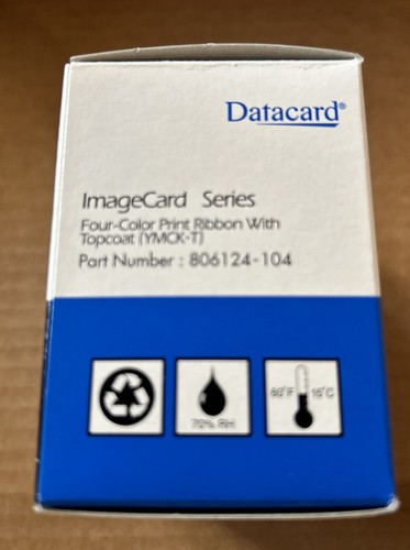 Genuine Datacard Color Ribbon YMCKT 806124-104 New Sealed Inner Packaging - Picture 4 of 10
