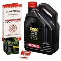 Honda Vt 1100 C3 Shadow (SC39) 98-00, Motul 10W40 ÖL + Hiflo Chrom ÖLfilter Set
