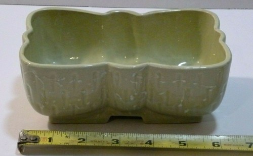 UPCO Oblong Planter Dish #104 Light Green White Speckle Vintage - Picture 2 of 6