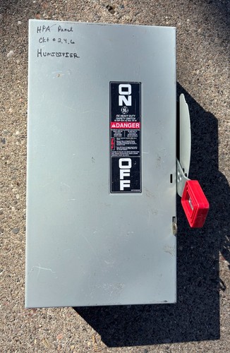 GE THN3362 60 AMP NON-FUSIBLE SAFETY DISCONNECT SWITCH 3 POLE 600 VAC