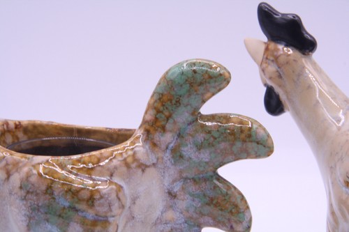 Yankee Candle Holders Brown Green Gold Set Of 2 Rooster Farmhouse Cottagecore - Picture 6 of 12