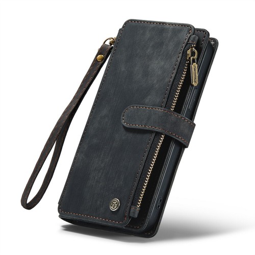 Leder Reißverschluss Brieftasche Handy Hülle mit Handschlaufe für iPhone 11/12/13/14/15/16 P - Bild 29 von 72