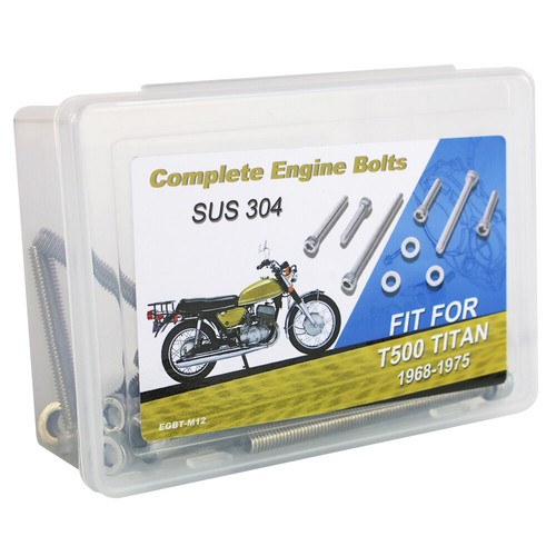 42PCS Engine Bolts Engine Screw Kit Fit For SUZUKI T500 TITAN 1968-1975 - Foto 2 di 13