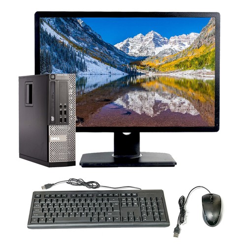 Dell Desktop Computer 16GB 2TB, 512GB SSD Wi-Fi Core i5 Windows 10 PC 22" 24"LCD - Picture 1 of 9