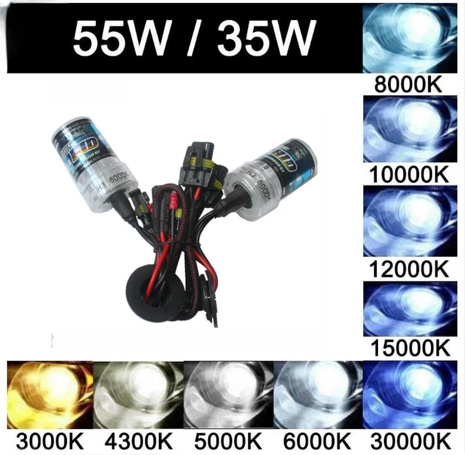 Xenon Headlight HID Conversion Kit Light Bulbs H1 H3 H4 H7 H11 9005 9006 880/881 - Image 2 of 4