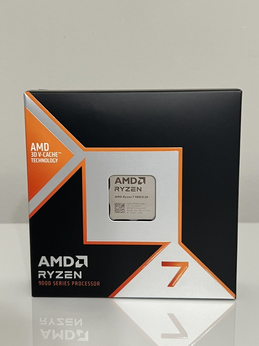 🔥 AMD Ryzen 7 9800X3D 5.20GHz CPU 100-100001084WOF FACTORY 🔥 AMD Ryzen 7 9800X3D 5.20GHz CPU 100-100001084WOF FACTORY