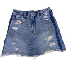 Abercrombie  Fitch Woman's Zoe Natural Rise Vintage Distressed Skirt Size 24/00