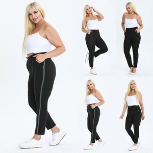 Pantaloni Chino Da Donna Kendindza - Elasticizzati, Vita Alta, Made In Italy, Tessuto Elegante Per Lavoro E Tempo Libero - Foto 5