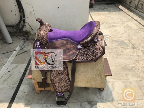 Western Leather Barrel Horse Saddle Tack Set 10" to 18" Free Shipping - Picture 4 of 8