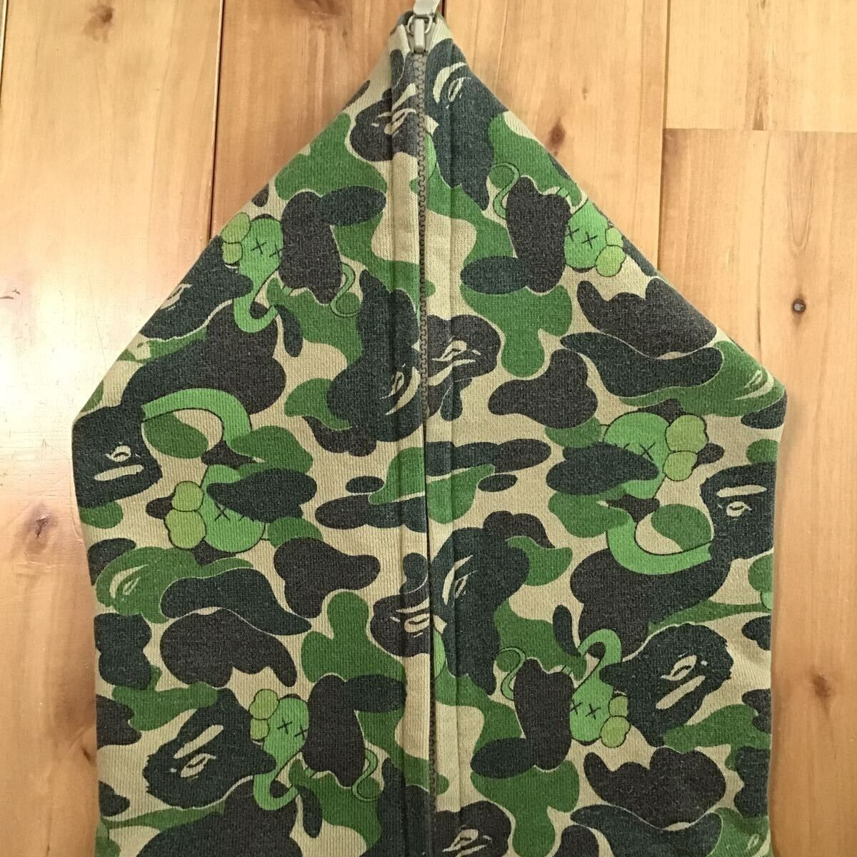 BAPE × KAWS bendy ABC camo full zip hoodie Green A Bathing BAPE × KAWS bendy ABC camo full zip hoodie Green A Bathing