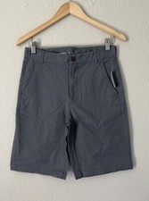 NWT Old Navy Kids Flat Front Shorts Size 16 Grey 9  Inseam Adjustable Waist