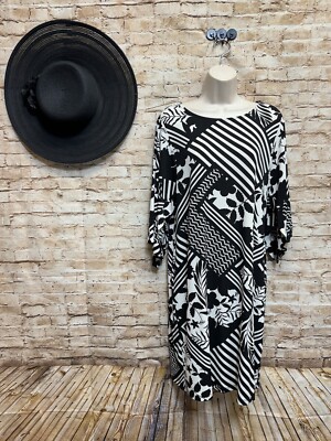 Chicos Black & White Dress Size 1 = S = 8/10 | eBay Chicos Black & White Dress Size 1 = S = 8/10 | eBay