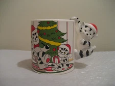 kitten christmas mug/cup excellent condition