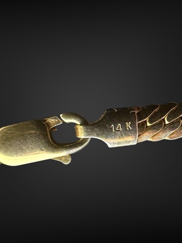 Collana catena Estate oro 14 carati 17,25" serpente serpentina piatta larga graduata 9,5 mm - Foto 6 di 7